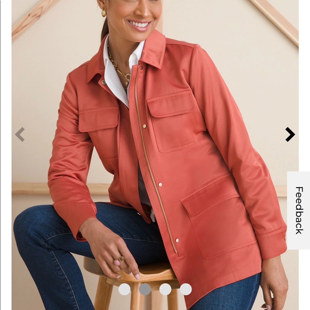 Chico’s Satin Utility Jacket Women's Chico's 1=8/10=Medium